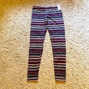Tillys Full-Tilt Purple Stripe Leggings sz S